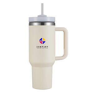 Aqueduct-VIII 40 Oz Tumbler Mug with Straw (Double Walled)