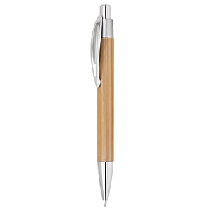 Bamboo-I Satin Chrome Click Action Ballpoint Pen