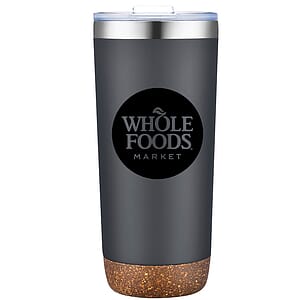 Oasis-V 22 Oz. Tumbler with Natural Cork Base (Double Walled)