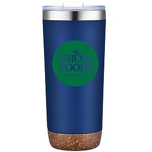 Oasis-V 22 Oz. Tumbler with Natural Cork Base (Double Walled)