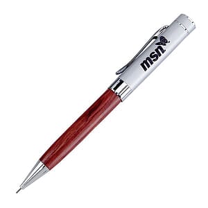 Terrific Timber-5 Twist Action Mechanical Pencil with Silver Cap