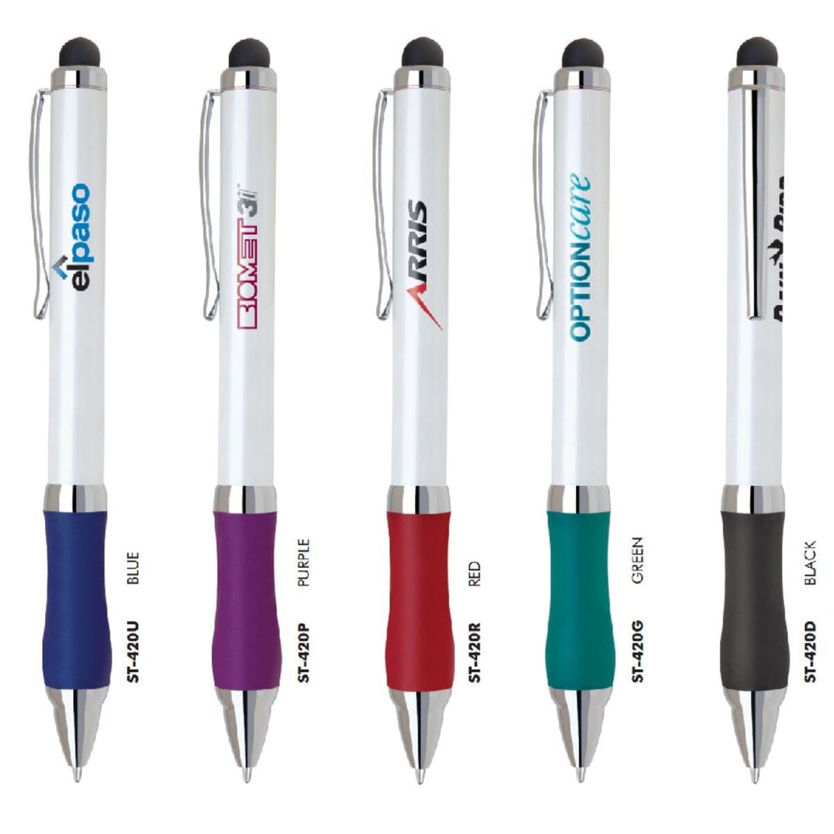 Stylus-420 Click Action Brass Ballpoint Pen