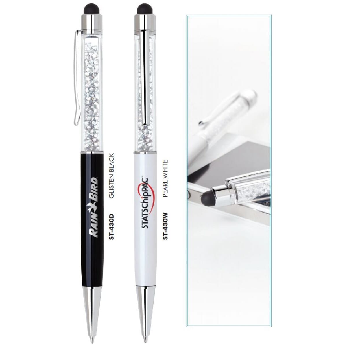 Stylus-430 Brass Crystal Stylus Pen