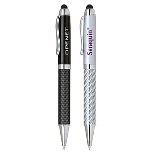 Stylus-490 Carbon Fiber Stylus & Brass Ballpoint Pen