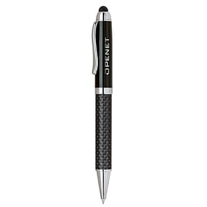 Stylus-490 Carbon Fiber Stylus & Brass Ballpoint Pen