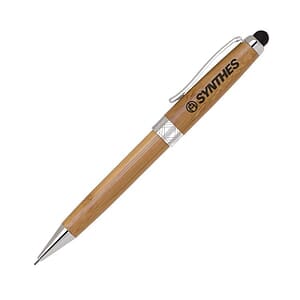 Bamboo Stylus & Mechanical Pencil w/Silver Trim