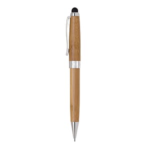 Bamboo Stylus & Mechanical Pencil w/Silver Trim