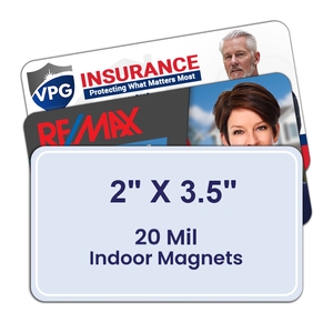 Business Card Magnets 20 Mil Indoor 2x3.5 Round Corner