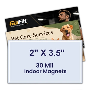 2x3.5 Business Card - Square Corners Indoor Magnets - 30 Mil