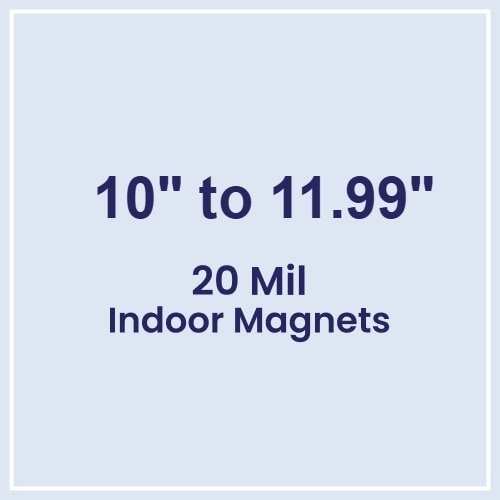 10 to 11.99 Square Inch Custom Die Cut Magnets - 20 Mil