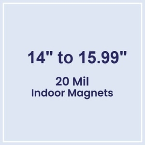 Die Cut Magnets 14.01 to 16 Square Inches Indoor Magnets - 20 Mil - 4 Color Process
