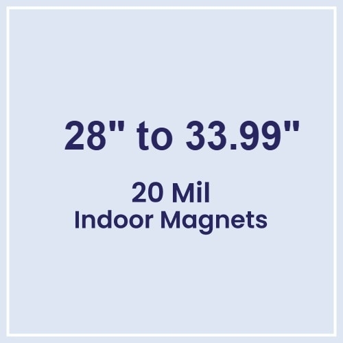 Die Cut Magnets 28.01 to 34 Square Inches Indoor Magnets - 20 Mil - 4 Color Process