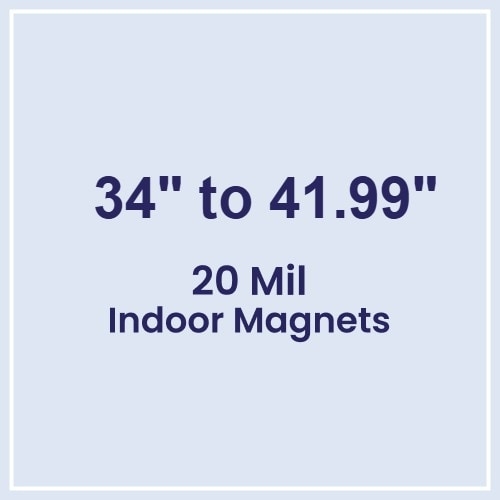 Die Cut Magnets 34.01 to 42 Square Inches Indoor Magnets - 20 Mil - 4 Color Process
