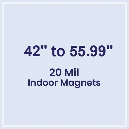 Die Cut Magnets 42.01 to 56 Square Inches Indoor Magnets - 20 Mil - 4 Color Process