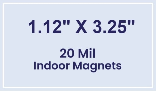 Magnet - 1.125x3.25 Square Corners - 20 mil