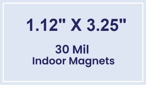 Magnet - 1.125x3.25 Square Corners - 30 Mil