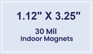 Magnet - 1.125x3.25 Square Corners - 30 Mil