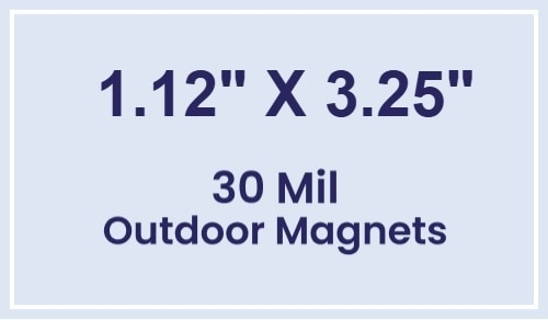 Magnet - 1.125x3.25 Square Corners - 30 Mil - Outdoor Safe