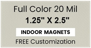 Magnet - 1.25x2.5 Square Corners - 20 Mil