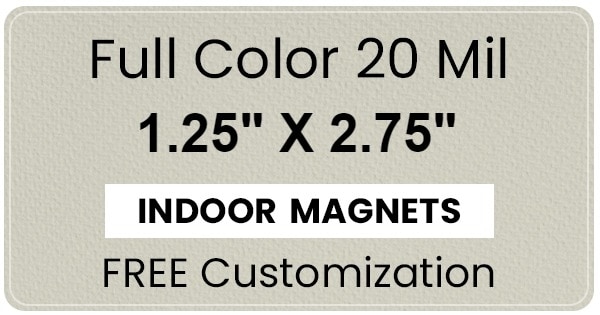 Magnet - 1.25x2.75 Round Corners - 20 mil