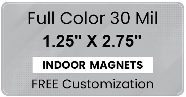 Magnet - 1.25x2.75 Round Corners - 30 Mil
