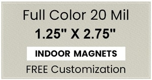 Magnet - 1.25x2.75 Square Corners - 20 mil
