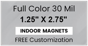 Magnet - 1.25x2.75 Square Corners - 30 Mil