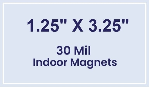 Magnet - 1.25x3.25 Square Corners - 30 Mil