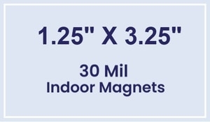 Magnet - 1.25x3.25 Square Corners - 30 Mil