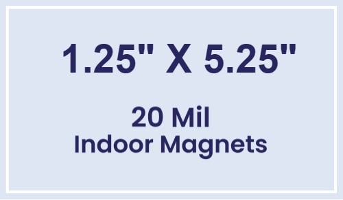 Magnet - 1.25x5.25 Square Corners - 20 mil