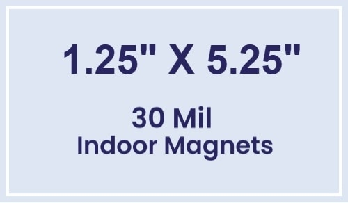 Magnet - 1.25x5.25 Square Corners - 30 Mil