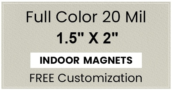 Magnet - 1.5x2 Square Corners - 20 Mil