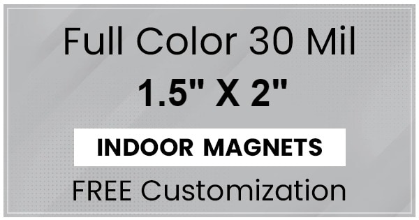 Magnet - 1.5x2 Square Corners - 30 Mil