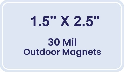 Magnet - 1.5x2.5 Round Corners - 30 Mil - Outdoor Safe