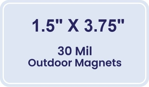 Magnet - 1.5x3.75 Round Corners - 30 Mil - Outdoor Safe