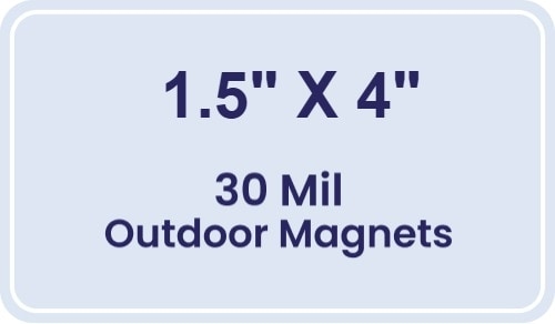 Magnet - 1.5x4 Round Corners - 30 Mil - Outdoor Safe