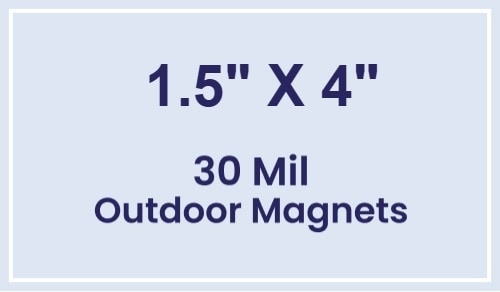 Magnet - 1.5x4 Square Corners - 30 Mil - Outdoor Safe