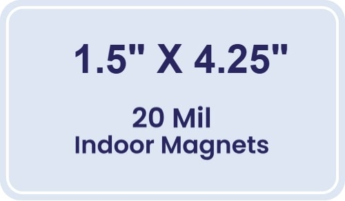 Magnet - 1.5x4.25 Round Corners - 20 mil