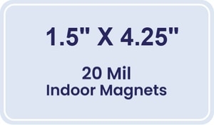 Magnet - 1.5x4.25 Round Corners - 20 mil