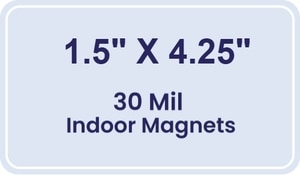 Magnet - 1.5x4.25 Round Corners - 30 Mil