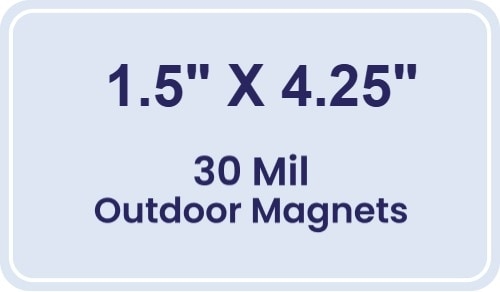 Magnet - 1.5x4.25 Round Corners - 30 Mil - Outdoor Safe