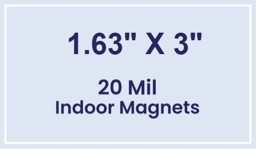 Magnet - 1.625x3 Square Corners - 20 Mil