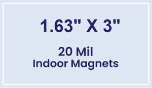 Magnet - 1.625x3 Square Corners - 20 Mil