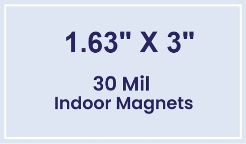 Magnet - 1.625x3 Square Corners - 30 Mil