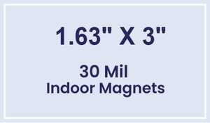 Magnet - 1.625x3 Square Corners - 30 Mil
