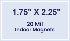 Magnet - 1.75x2.25 Square Corners - 20 Mil