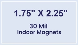 Magnet - 1.75x2.25 Square Corners - 30 Mil