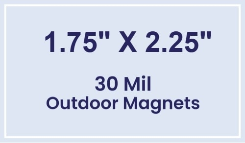 Magnet - 1.75x2.25 Square Corners - 30 Mil - Outdoor Safe