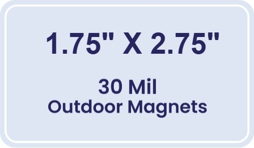 Magnet - 1.75x2.75 Round Corners - 30 Mil - Outdoor Safe