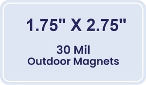 Magnet - 1.75x2.75 Round Corners - 30 Mil - Outdoor Safe
